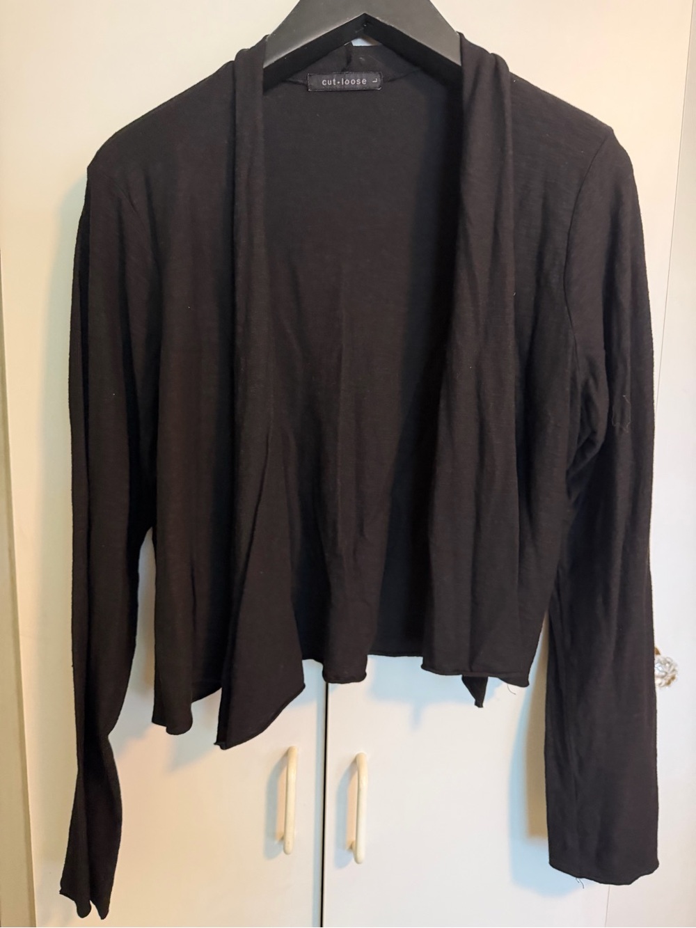 Cut Loose Black Open Front Cardigan